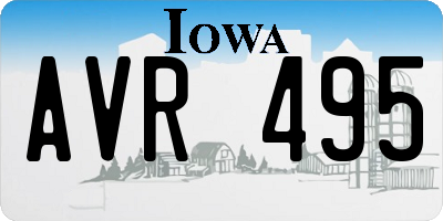 IA license plate AVR495