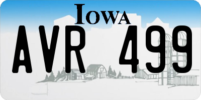 IA license plate AVR499