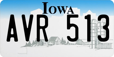 IA license plate AVR513