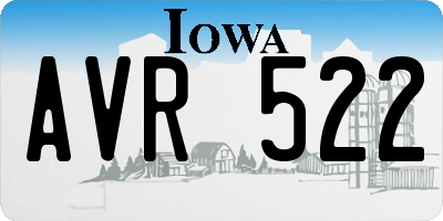 IA license plate AVR522