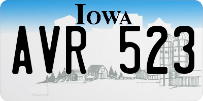 IA license plate AVR523