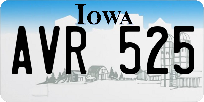 IA license plate AVR525