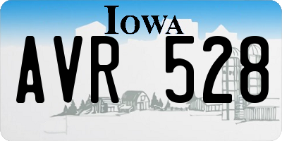 IA license plate AVR528