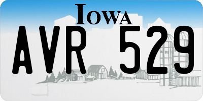 IA license plate AVR529