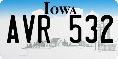 IA license plate AVR532