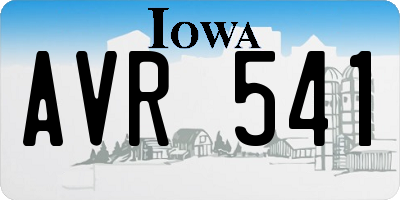 IA license plate AVR541