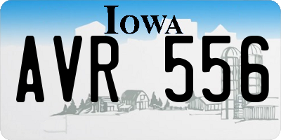 IA license plate AVR556