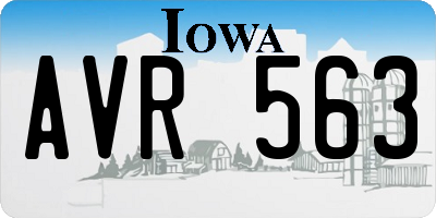 IA license plate AVR563