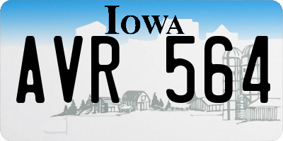 IA license plate AVR564