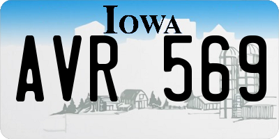 IA license plate AVR569