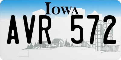 IA license plate AVR572
