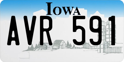 IA license plate AVR591