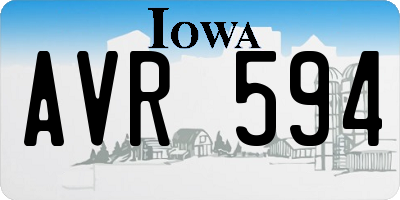 IA license plate AVR594