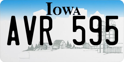 IA license plate AVR595
