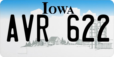 IA license plate AVR622