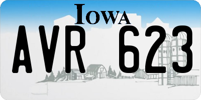 IA license plate AVR623