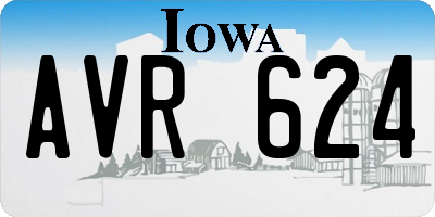 IA license plate AVR624