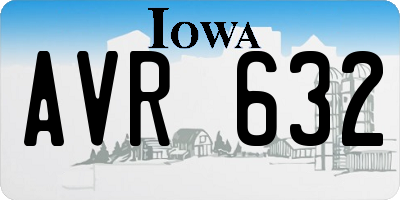 IA license plate AVR632