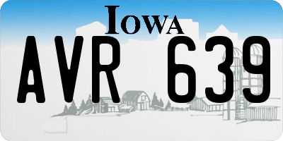 IA license plate AVR639