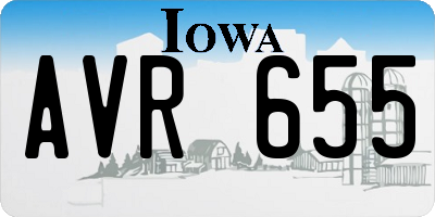 IA license plate AVR655