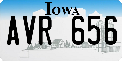 IA license plate AVR656