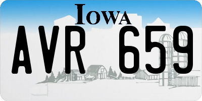 IA license plate AVR659