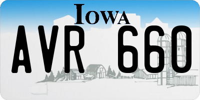 IA license plate AVR660