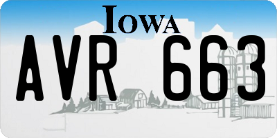 IA license plate AVR663