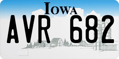 IA license plate AVR682