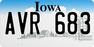 IA license plate AVR683