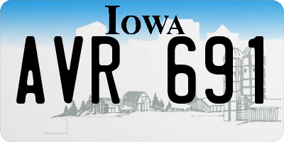 IA license plate AVR691