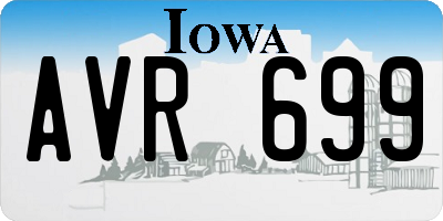 IA license plate AVR699