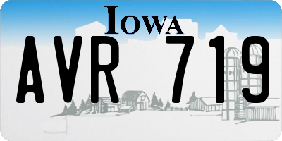 IA license plate AVR719