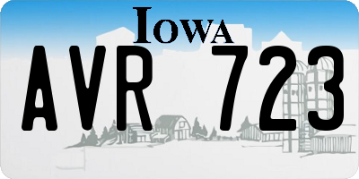 IA license plate AVR723