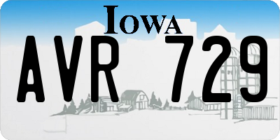 IA license plate AVR729