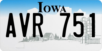 IA license plate AVR751