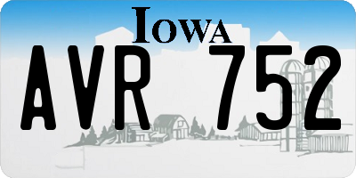 IA license plate AVR752