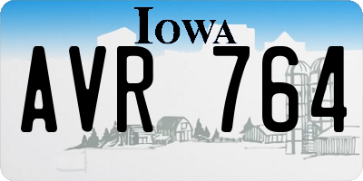IA license plate AVR764