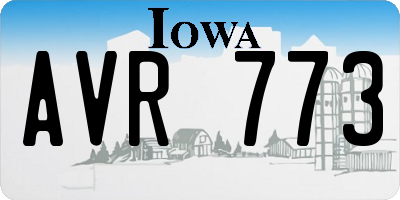 IA license plate AVR773