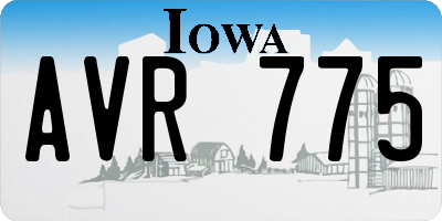 IA license plate AVR775