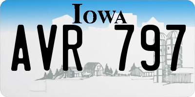 IA license plate AVR797