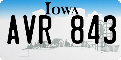 IA license plate AVR843
