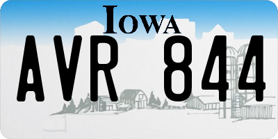 IA license plate AVR844