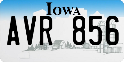 IA license plate AVR856