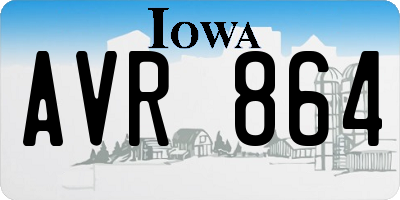 IA license plate AVR864