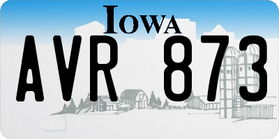 IA license plate AVR873