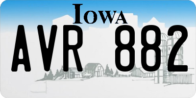 IA license plate AVR882