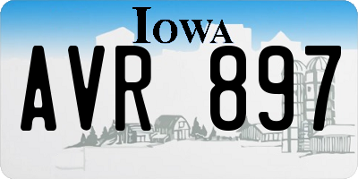 IA license plate AVR897
