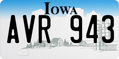 IA license plate AVR943