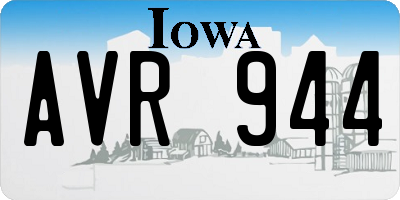IA license plate AVR944